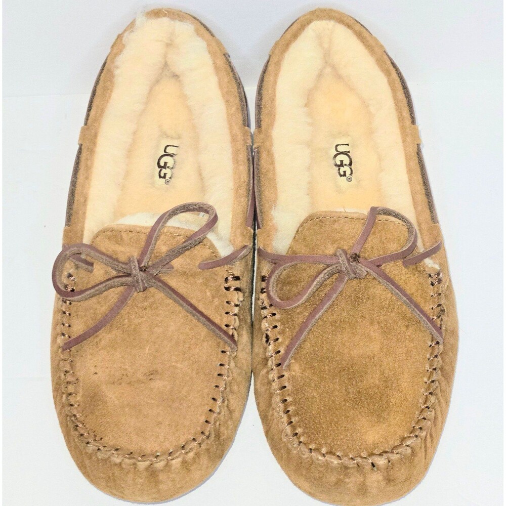 UGG Slip On Shoes Moccasin Dakota Suede/Wool Brown Women Sz 7 US (38 EU) NEW NIB